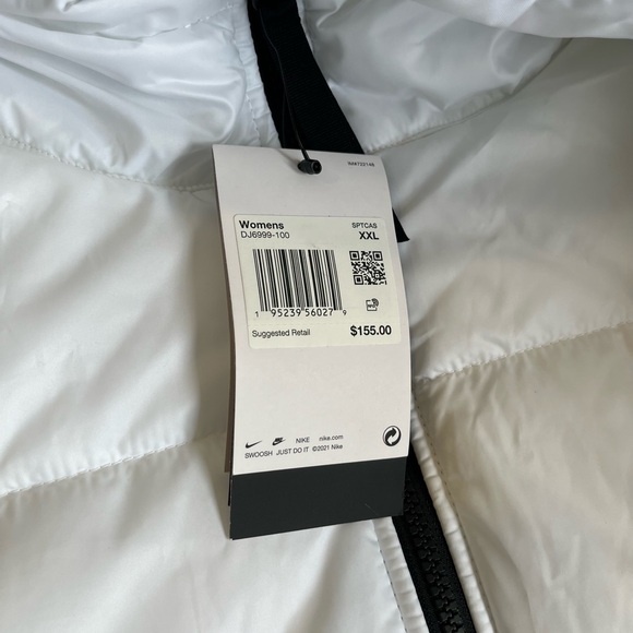 NWT $155 Nike Sportswear Therma-FIT Repel Hooded Parka Jacket White Women’s XXL - Picture 7 of 7